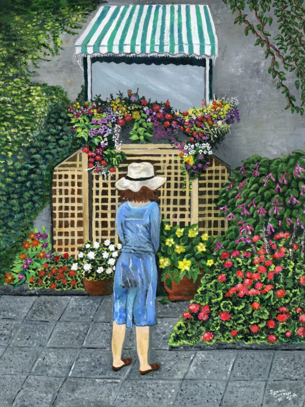 Lady in Butchart Gardens